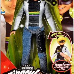 Flash Sale 👍 Miraculous Zag Heroez "Fashion Flip" Adrien to Cat Noir 11-Inch Fashion Doll ✨