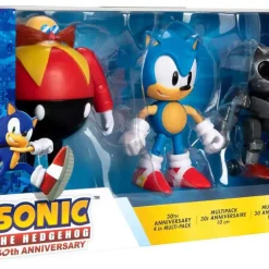 New ⌛ Sonic The Hedgehog 30th Anniversary Mecha Sonic, Sonic & Dr. Eggman Exclusive Action Figure 3-Pack 💯