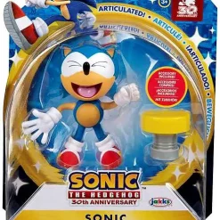 Top 10 💯 Sonic The Hedgehog Wave 5 Sonic Action Figure [Classic, with Spring] 🧨