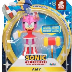 Wholesale ✔️ Sonic The Hedgehog 30th Anniversary Basic Wave 6 Amy Action Figure [Modern, with 🔨 Hammer] 🔥