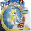 New 🔥 Sonic The Hedgehog 30th Anniversary Basic Wave 6 Tails Action Figure [Modern, with Ring Item Box] 😍