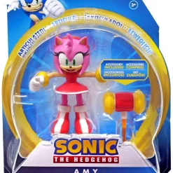 New 🎉 Sonic The Hedgehog Amy with 🔨 Hammer Action Figure 🧨