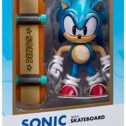 Best Pirce 🌟 Sonic The Hedgehog Gold Series Sonic Action Figure [with Skateboard] 🧨