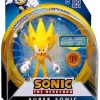 Promo 👍 Sonic The Hedgehog Basic Wave 3 Super Sonic Action Figure [Modern, with Super Ring] 😀