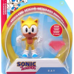 New 🎁 Sonic The Hedgehog Ray Action Figure [Classic, with Chaos Emerald] 🎉