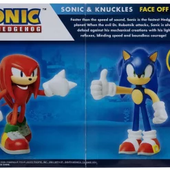 Outlet ✨ Sonic The Hedgehog Gold Series Sonic & Knuckles Face-Off Action Figure 2-Pack 🎉 -Sonic the Hedgehog Sales jakkssonicknuckfaceoff2pk inset2