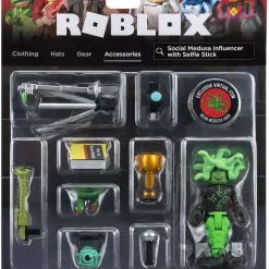 Discount 🤩 Roblox Avatar Shop Social Medusa Influencer with Selfie Stick Action Figure 👍