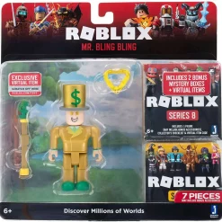 Deals 🎁 Roblox Mr. Bling Bling Action Figure [2 Bonus Mystery Packs!] 🌟