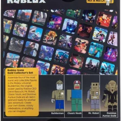Cheapest 😍 15th Anniversary Roblox Icons Gold Collector's Set Exclusive Action Figure 4-Pack [Builderman, Mr. Robot, Classic Noob & Dominus Aureus Dude] 🎉 -Sonic the Hedgehog Sales robloxiconsgoldset inset3
