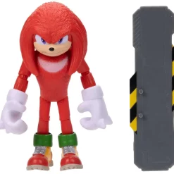 Flash Sale 😉 Sonic the Hedgehog 2 Movie Knuckles Action Figure [with Snow Rider] 🔥 -Sonic the Hedgehog Sales sonic2knucklesfig inset2