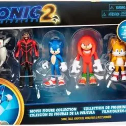 Wholesale 🌟 Sonic the Hedgehog Movie Collection Sonic, Tails, Knuckles, Buzz Bomber & Robotnik Exclusive Action Figure 5-Pack 😉