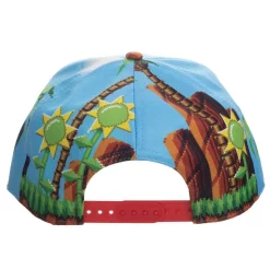Best Sale 🎉 Sonic The Hedgehog All-Over Print with Embroidery Snapback Cap 🔔 -Sonic the Hedgehog Sales sonicalloverprintwithembroiderysnapback inset3