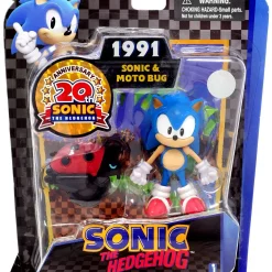 Flash Sale ⭐ Sonic The Hedgehog 20th Anniversary Sonic & Moto Bug Action Figure 2-Pack [1991] 🧨