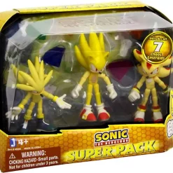 Buy 😉 Sonic The Hedgehog Super Pack Action Figure 3-Pack [Includes 7 Chaos Emeralds] 👍