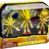 Best Sale 🎁 Sonic The Hedgehog Super Pack Action Figure 3-Pack [Includes 7 Chaos Emeralds, Damaged Package] 🌟