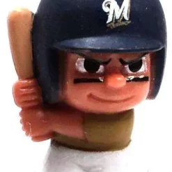Hot Sale ❤️ MLB TeenyMates ⚾ Baseball Series 1 Batters Milwaukee Brewers Minifigure [Loose] 🧨
