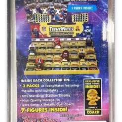 Buy ✨ NFL TeenyMates Football Series X Collectors Tin [Includes Exclusive Metallic Gold Coach Figure] 😀 -Sonic the Hedgehog Sales tmnflsxcolltin inset2